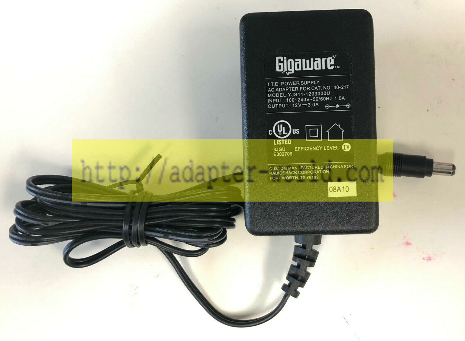 *Brand NEW* Gigaware YJS11-1203000U 40-217 I.T.E.12V 3.0A AC DC Adapter POWER SUPPLY